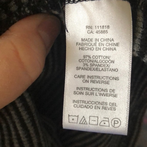 Michael Kors Black & Grey Striped Hooded Shirt - Picture 5 of 5